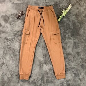 Edgar + Ash Brown Cargo Jogger Pants Sz S